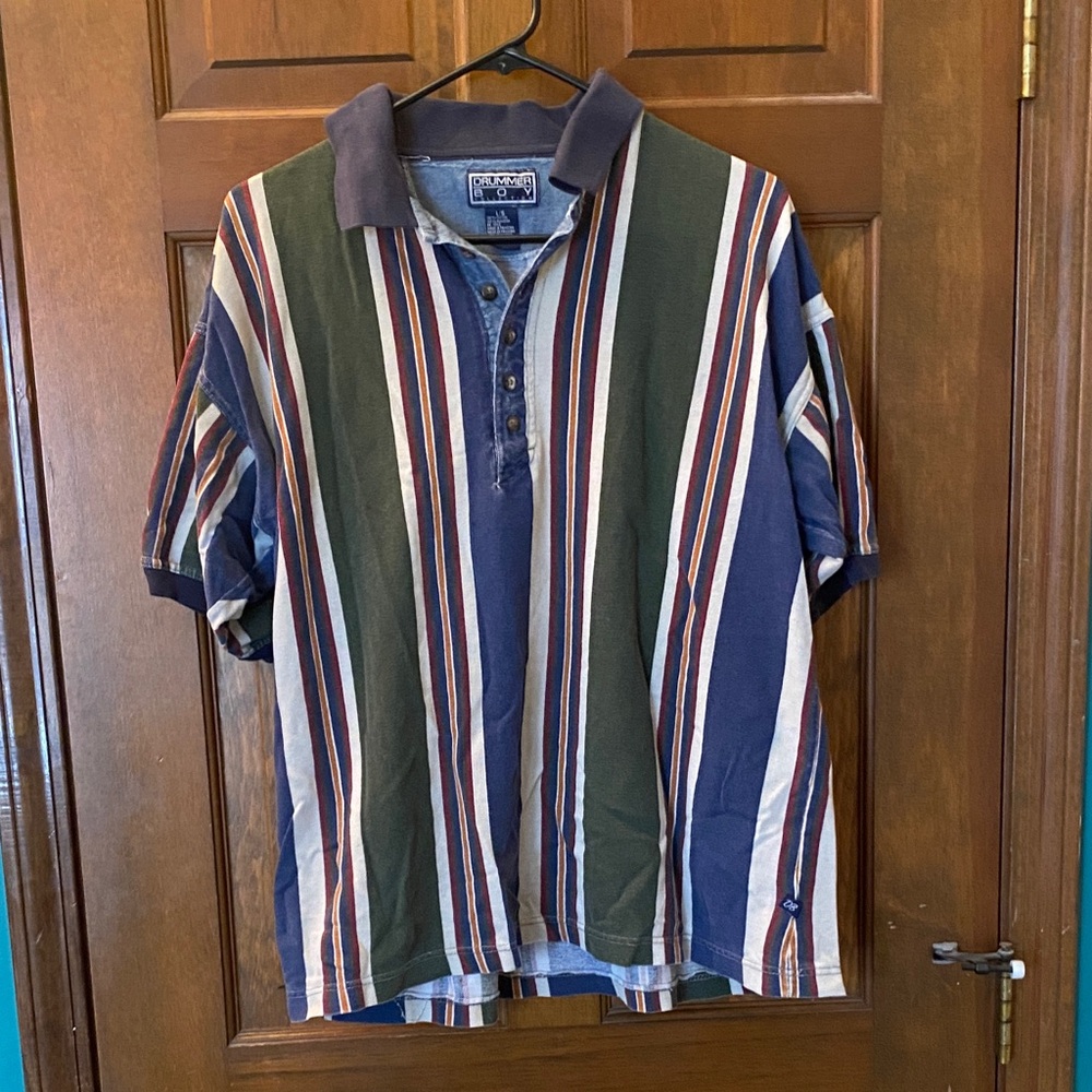 Classic Striped Polo Shirt